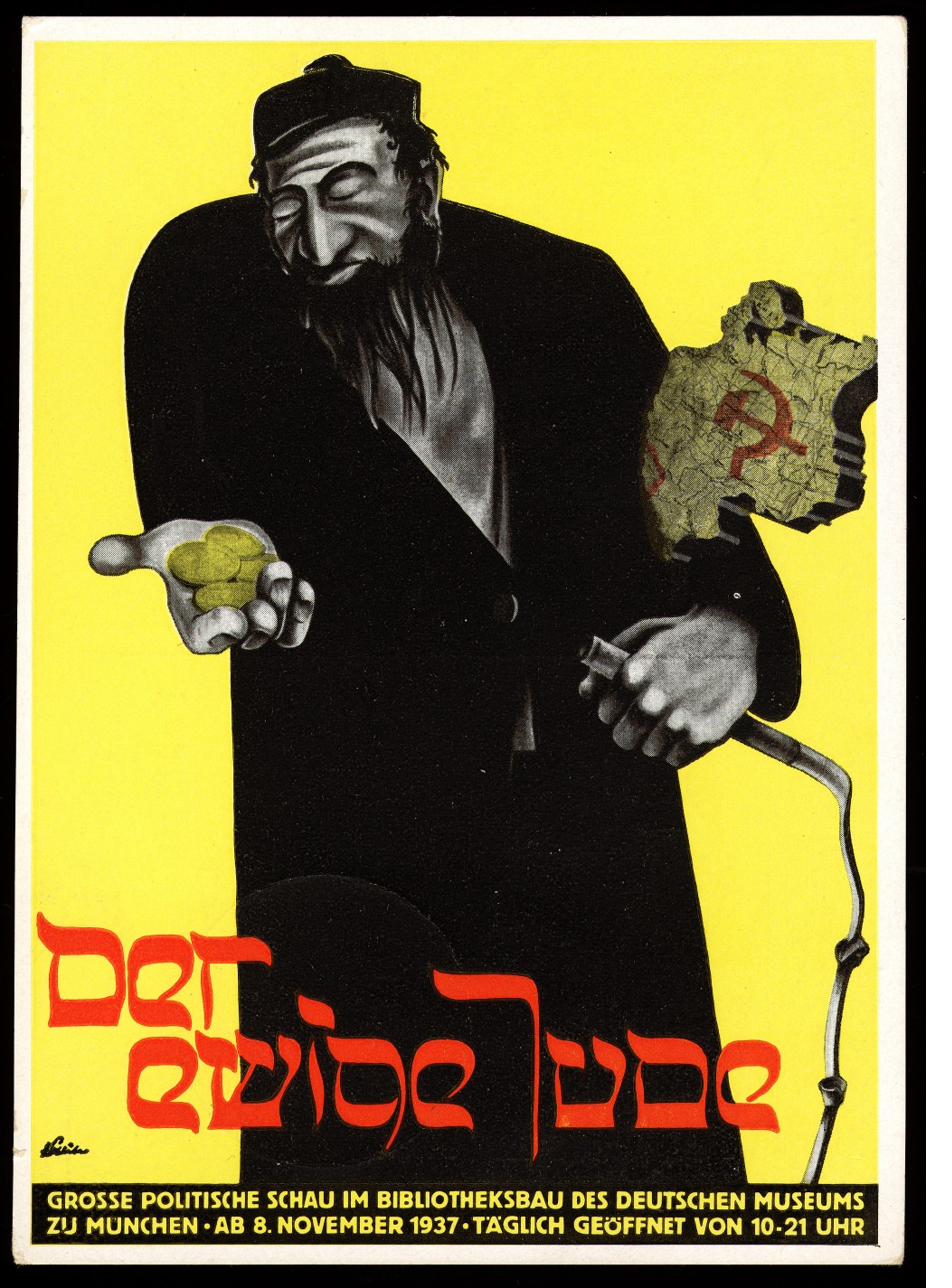 Der ewige Jude exhibition poster, Munich 1937 — Nazi propaganda shown as documented historical evidence