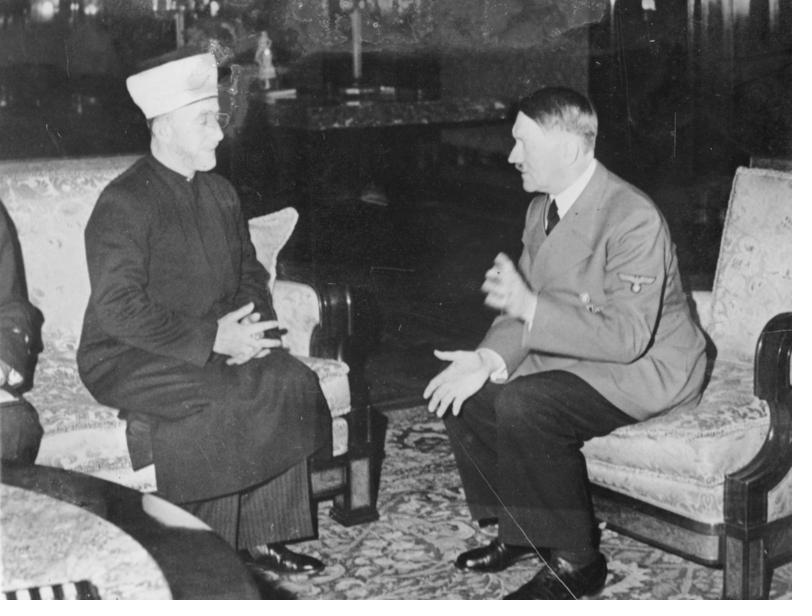 Amin al-Husseini, the Grand Mufti of Jerusalem, meeting Adolf Hitler in Berlin, December 1941