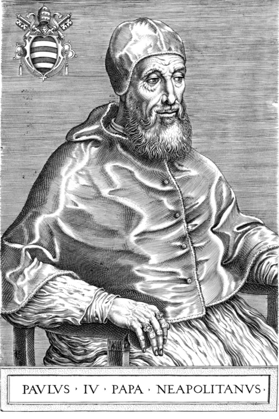 Engraved portrait of Pope Paul IV