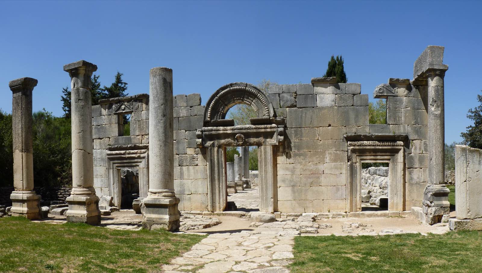 The ancient synagogue at Bar'am, in the Upper Galilee.